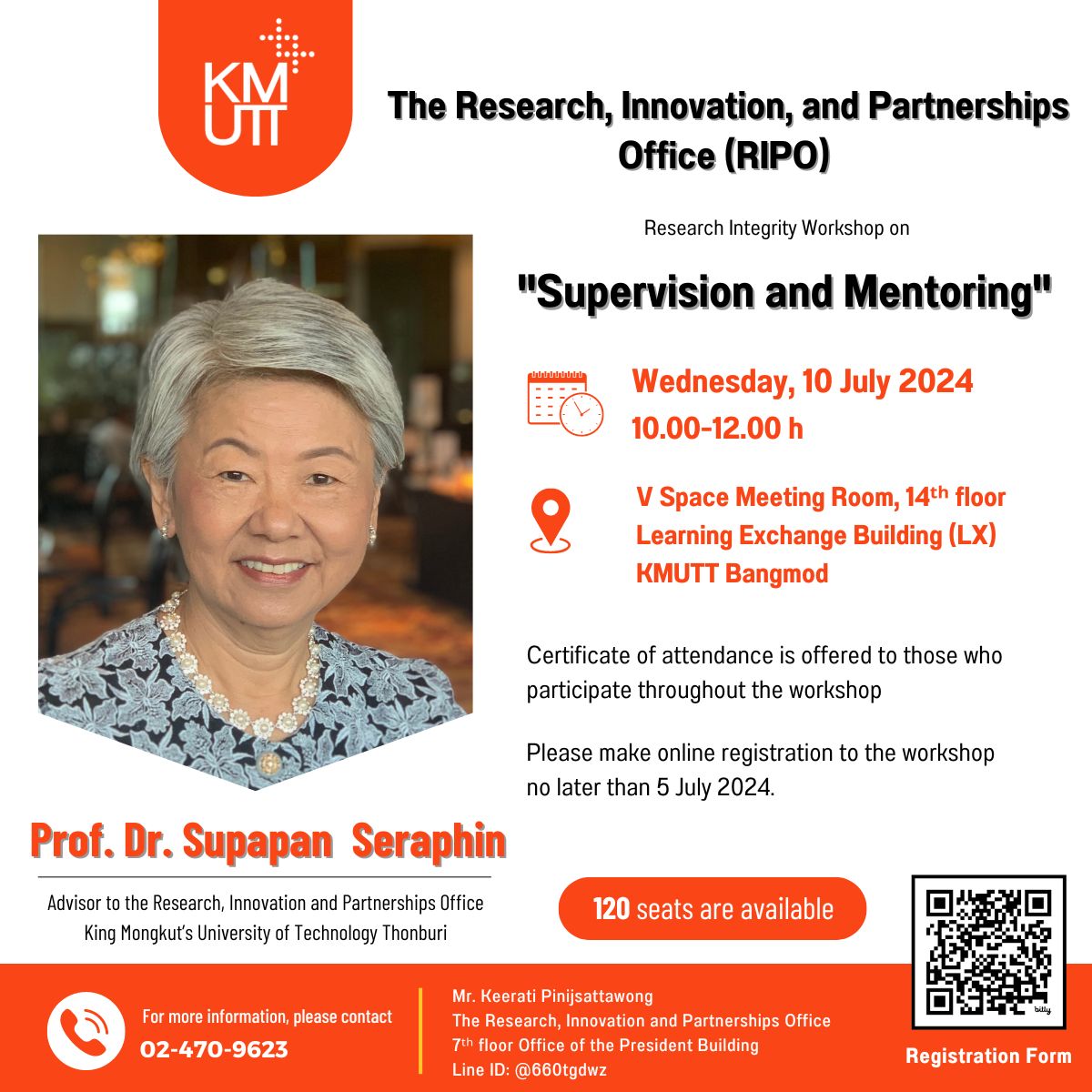 Invitation to Research Integrity Training on "Supervision and Mentoring" - July 10, 2024