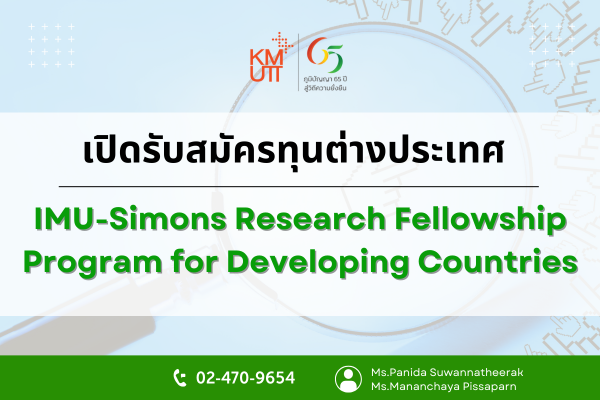 IMU-Simons Research Fellowship Program for Developing Countries