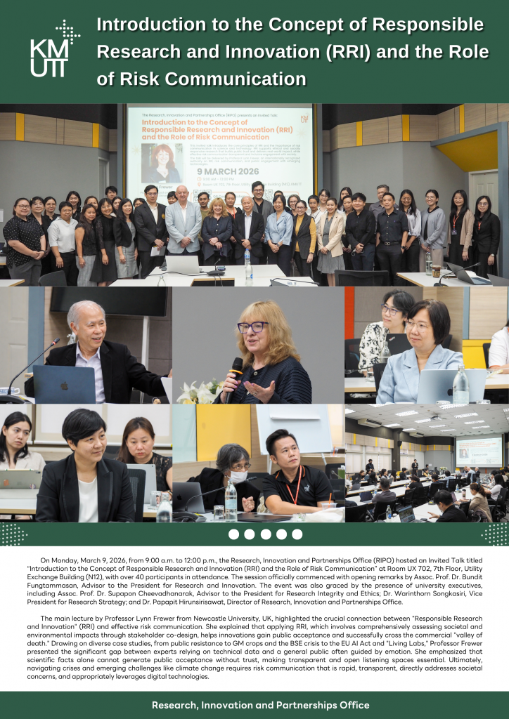 Introduction to the Concept of Responsible Research and Innovation (RRI) and the Role of Risk Communication