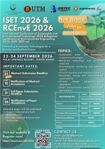 AUN/SEED-Net — Call for Abstracts & Papers: ISET 2026 & RCEnvE 20206