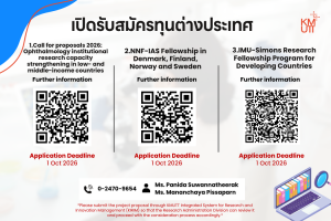 Three international research grants for 2026 are now open